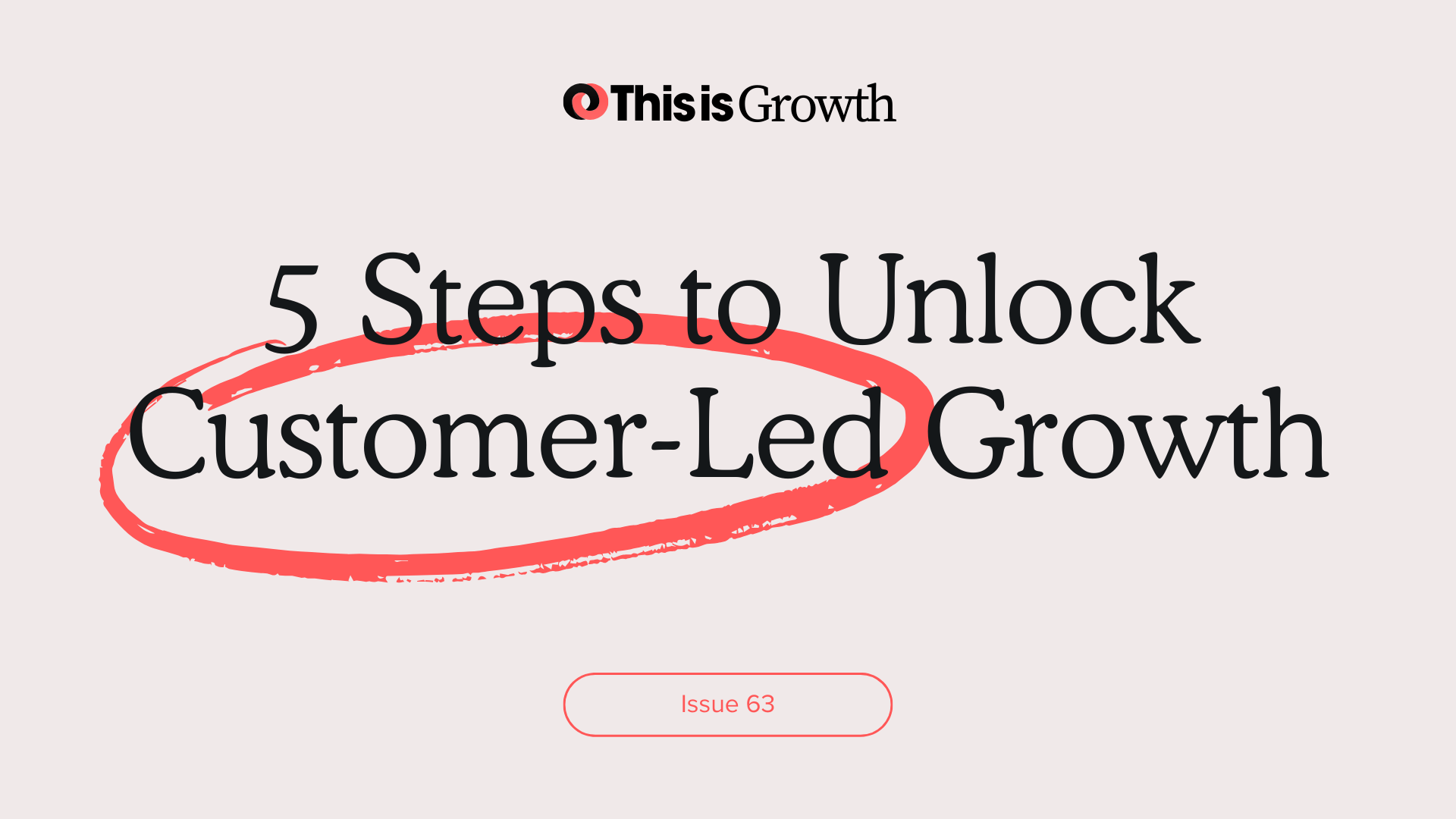 #63: 5 Steps to Unlock Customer-Led Growth