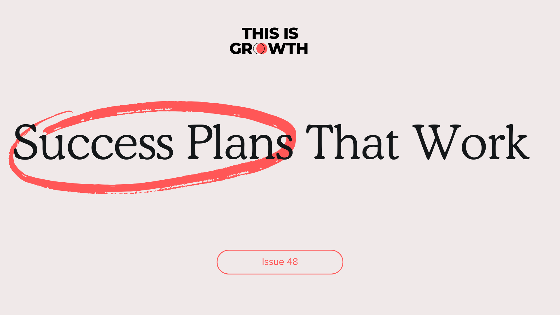 Success Plans That Work